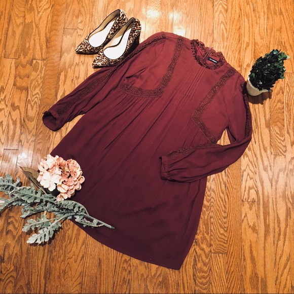 Blu Pepper Maroon/Burgundy Tunic Dress - Picture 2 of 3